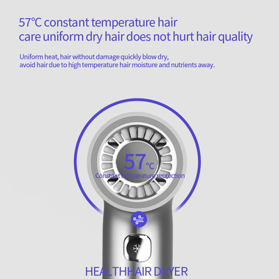 Bezlistna suszarka do włosów z jonami ujemnymi o dużej prędkości Silnik BLDC 2 ustawienia prędkości