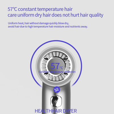 Suszarka nadmuchowa z jonami ujemnymi 220 V Super Speed ​​Cicha inteligentna elektryczna przenośna suszarka do włosów