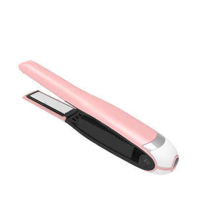 Różowa magnetyczna bezprzewodowa mini prostownica do włosów 17W 2600mA Zasilana bateryjnie